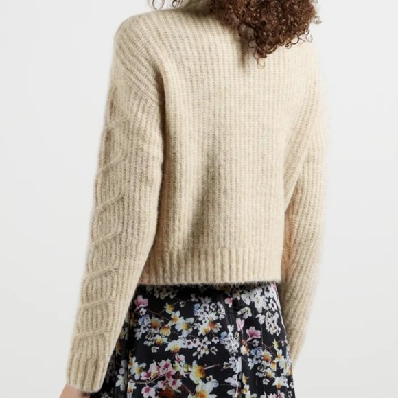 TED BAKER Cropped Cable Knit Sweater - Picture 3 of 13